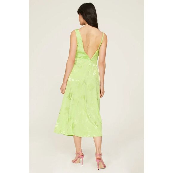 NWT For Love & Lemons Ilana Midi Dress In Green Size Large - Picture 2 of 13